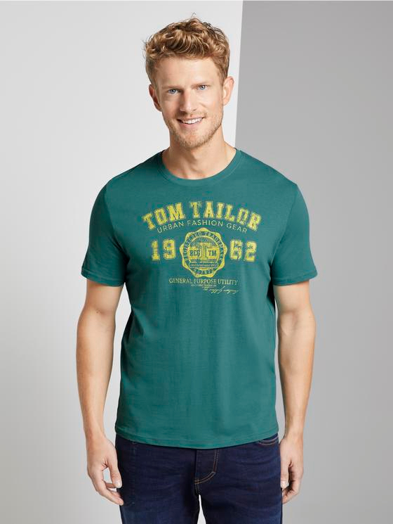 TOM TAILOR Mens T-Shirt (GREEN) (S - M - L - Xl - 2XL - 3xl)