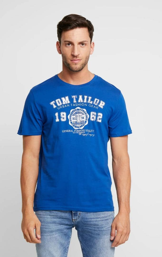 TOM TAILOR Mens T-Shirt (BLUE) (M - L - XL - 2XL - 3XL)