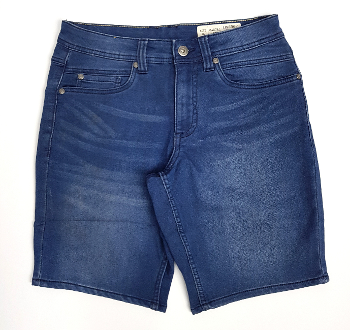 LIVERGY CASUAL FIT Mens Denim Jeans Short (BLUE) (30 to 42)
