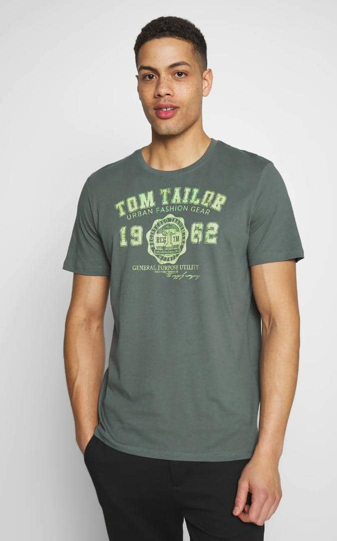 TOM TAILOR Mens T-Shirt (GREEN) (M - L - XL - 2XL - 3XL - 4XL)