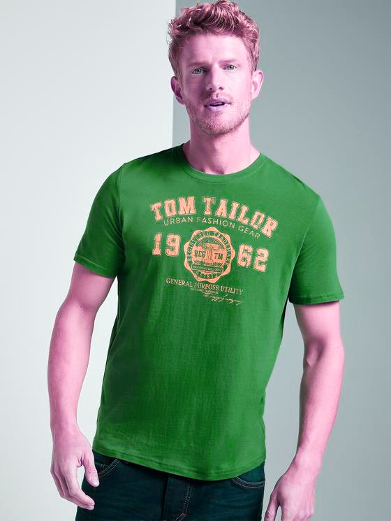 TOM TAILOR Mens T-Shirt (GREEN) (M - L - XL - 2XL)