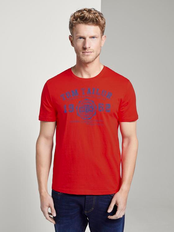 TOM TAILOR Mens T-Shirt (RED) (S - M - L - Xl - 2XL - 3xl)