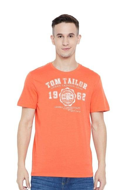 TOM TAILOR Mens T-Shirt (ORANGE) (M - L - 2XL)