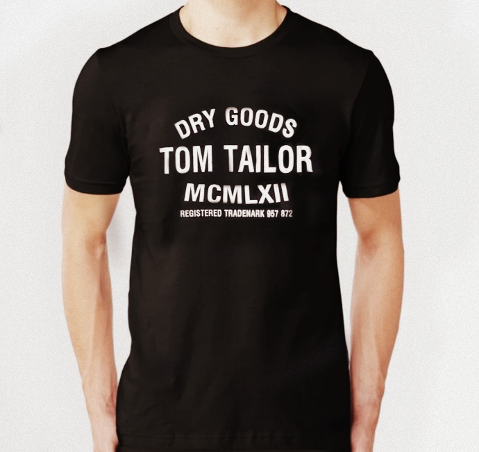 TOM TAILOR Mens T-Shirt (BLACK) (S _ M - L)