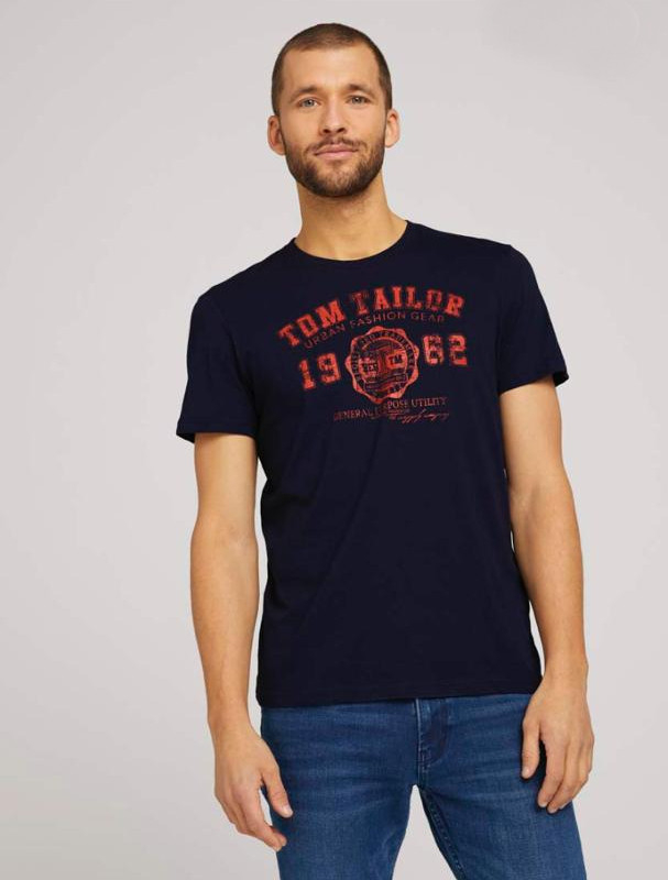 TOM TAILOR Mens T-Shirt (NAVY) (M - L - Xl)