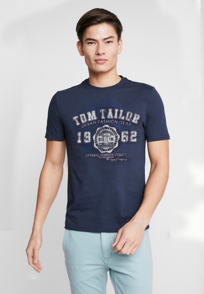 TOM TAILOR Mens T-Shirt (NAVY) (S - M - L - XL - XXL - 3XL)