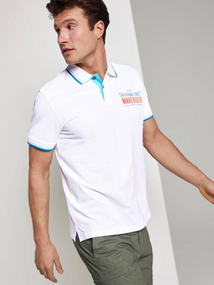 TOM TAILOR Mens  Polo Shirt (WHITE) (S - M - L - XL - 2XL - 3XL)
