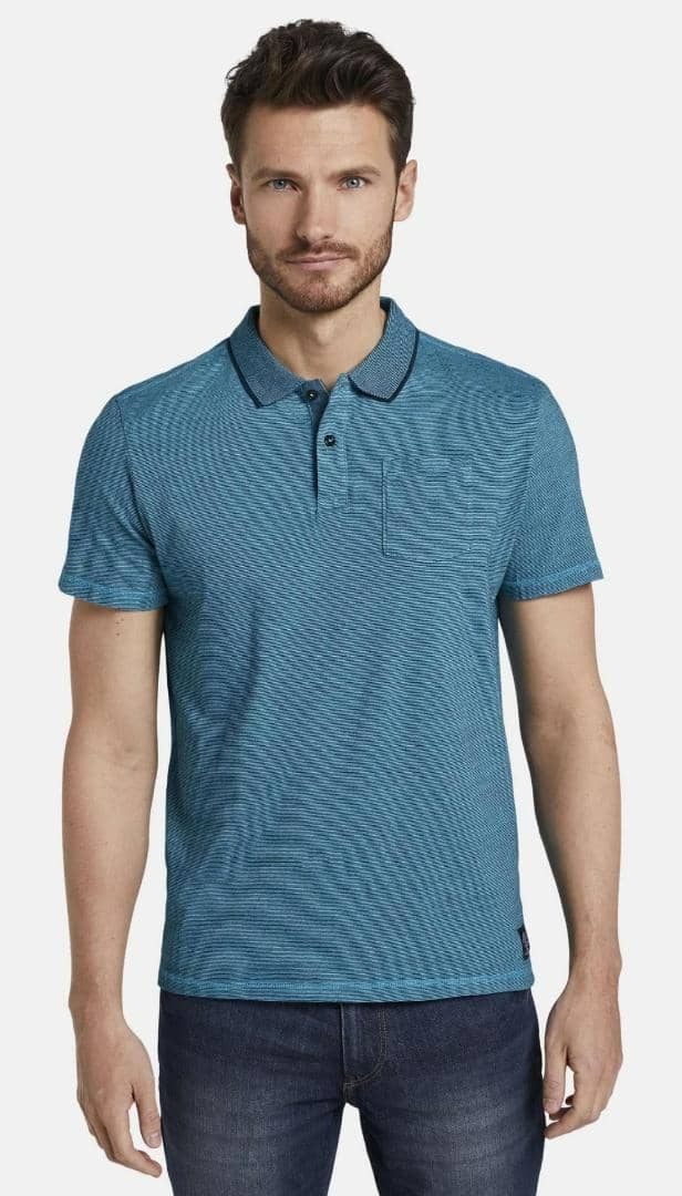 TOM TAILOR Mens Polo Shirt (BLUE) (M - L - XL - 3XL)