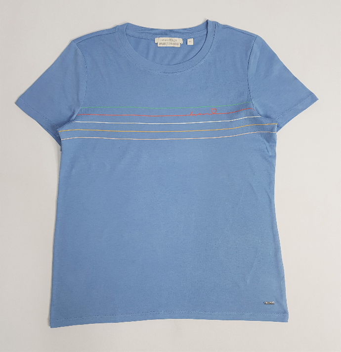 TOM TAILOR Ladies T-Shirt (BLUE) (XS - S - M - L)
