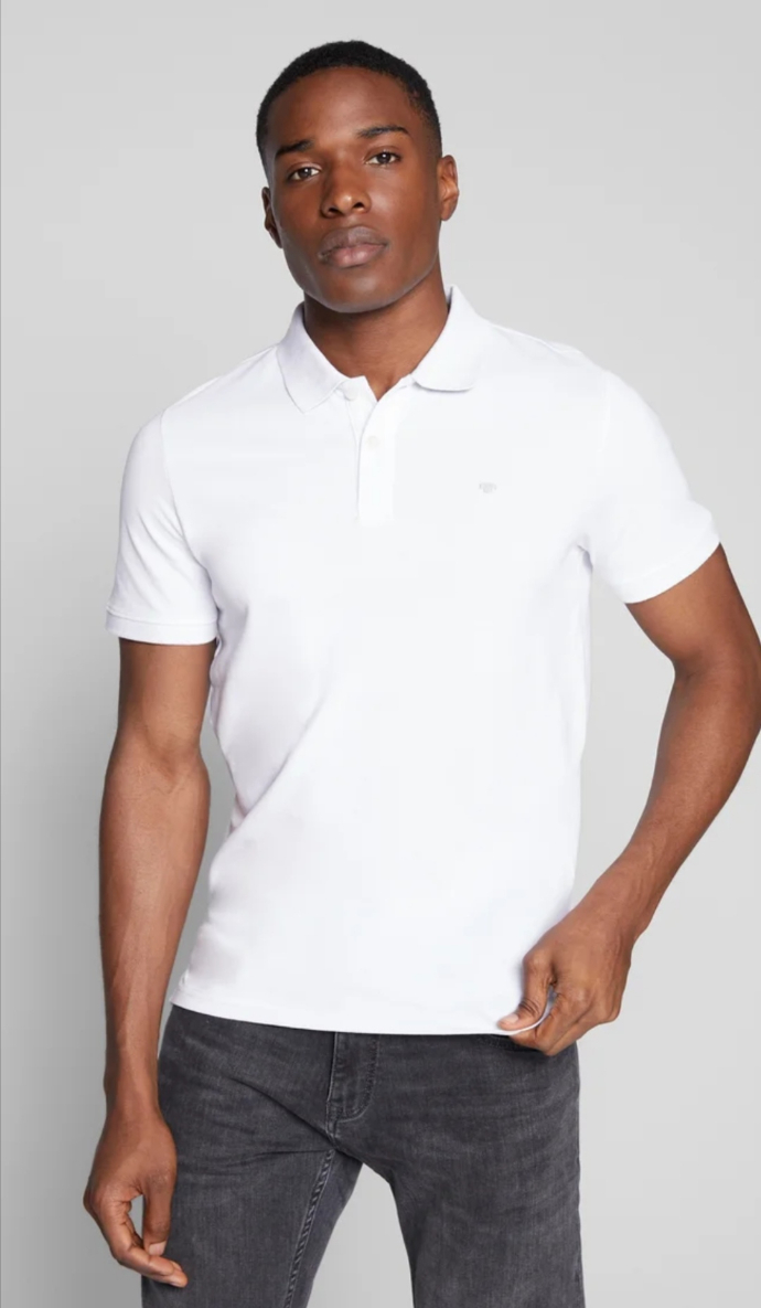 TOM TAILOR  Mens Polo Shirt (WHITE) (S - M - L - XL - 2XL - 3XL)