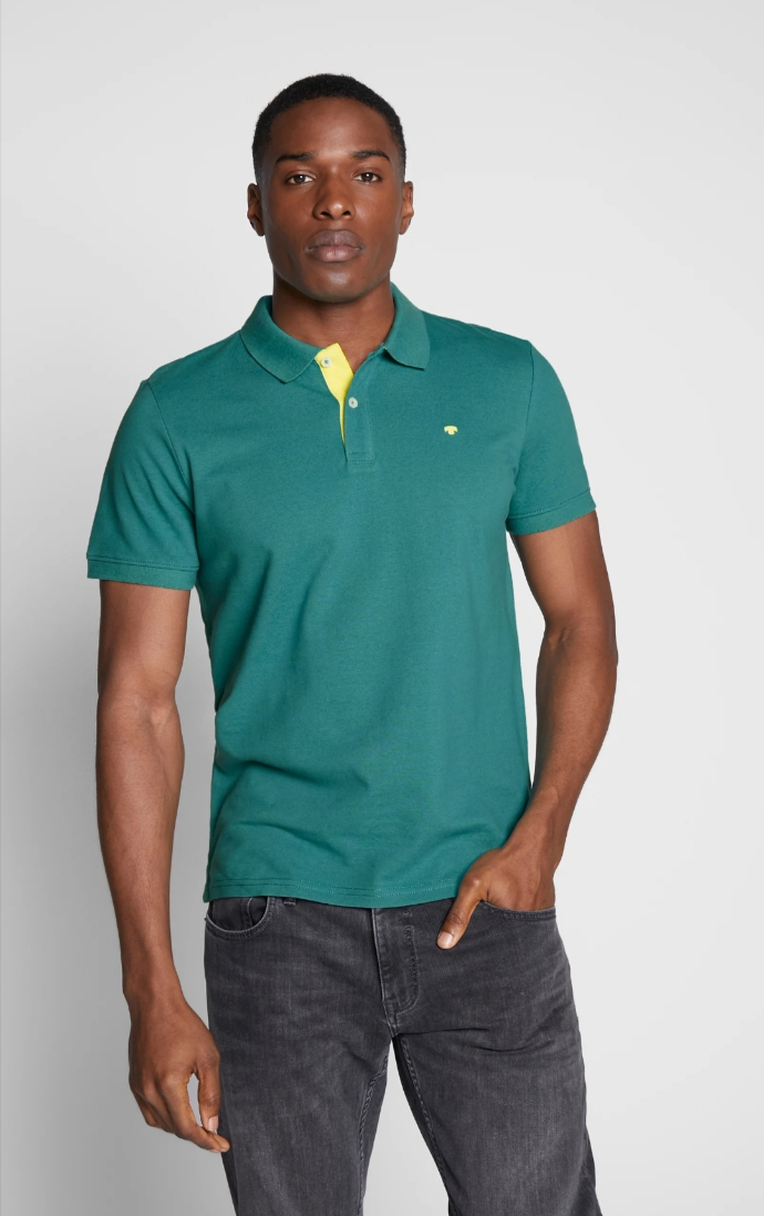 TOM TAILOR  Mens Polo Shirt (GREEN) (S- M - L - XL - 2XL - 3XL)