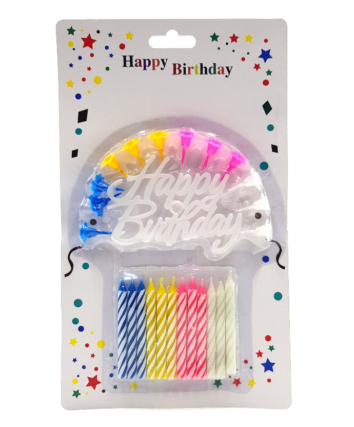 GENERIC 12 Pcs Pack Birthday Candle Set (AS PHOTO) (MOS)