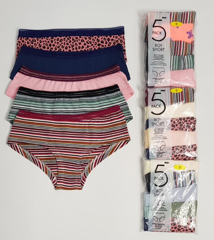 MAX Ladies 5 Pce Pack Panty (Random Color) (8 to 18)