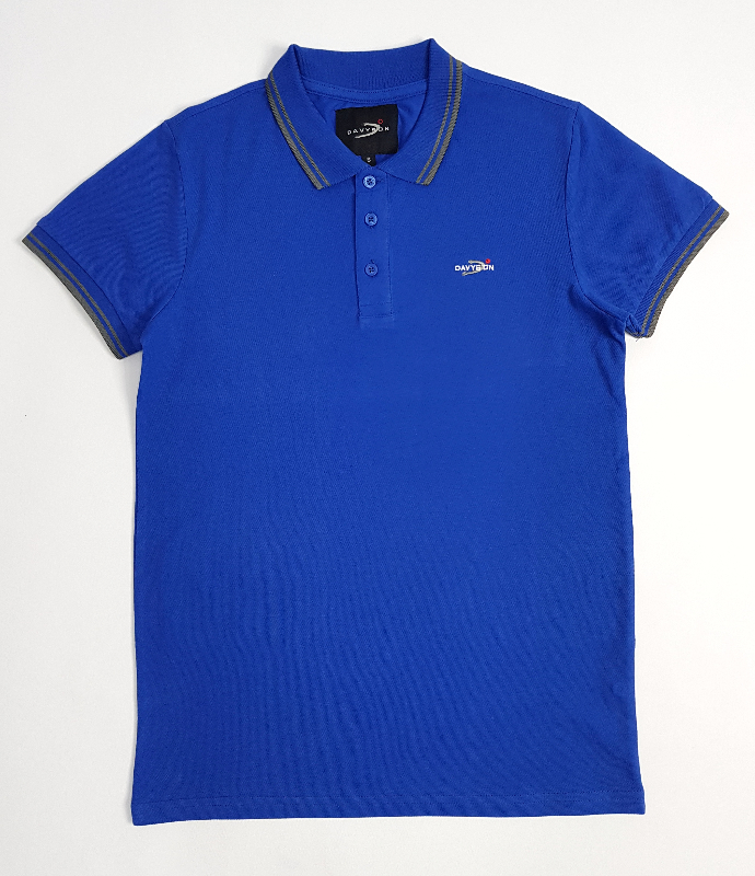 DAVYSON Mens Polo Shirt  (BLUE) (S - M - L - XL - XXL)
