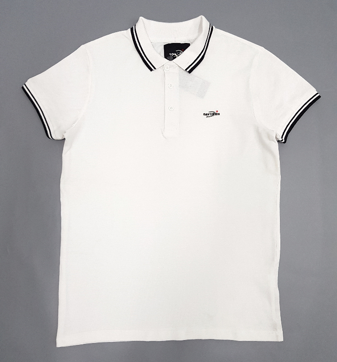 DAVYSON Mens Polo Shirt  (WHITE) (S - M - L - XL - XXL)