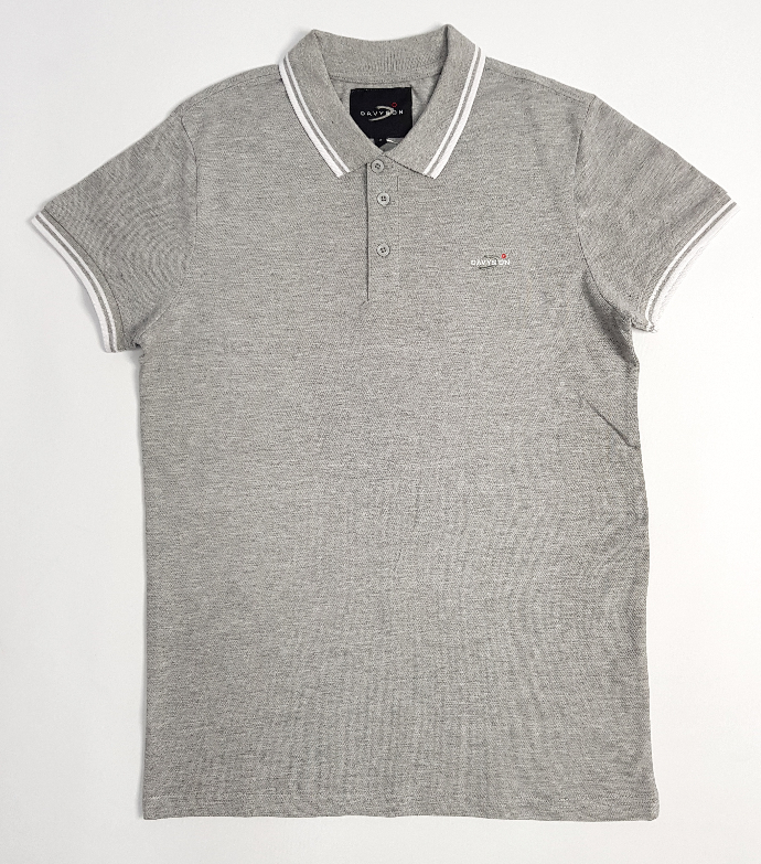 DAVYSON Mens Polo Shirt  (GRAY) (S - M - L - XL - XXL)