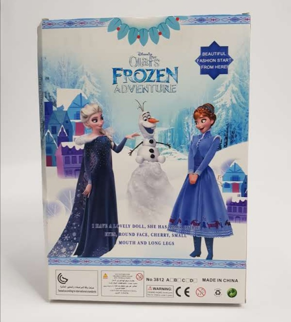 3 pcs set Princess frozen Anna Elsa Dolls (NAVY - BLUE)