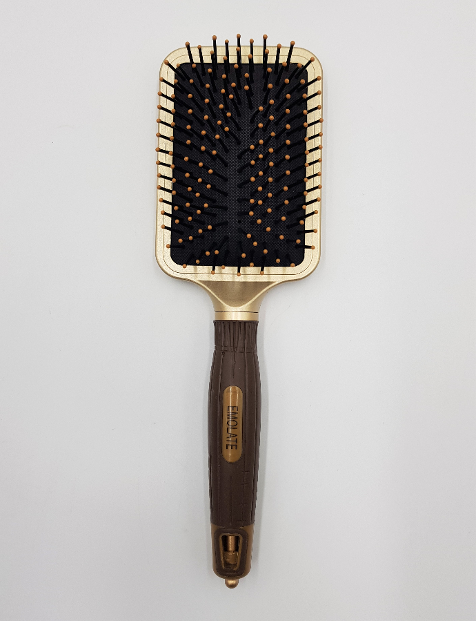Emolate Square Paddle Brush Gold (BROWN - GOLD) (Os) (GM)