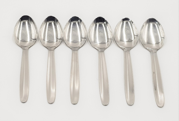 Stainless Steel Tableware Baby Spoon 6Pcs Set (AS PHOTO) )GM)