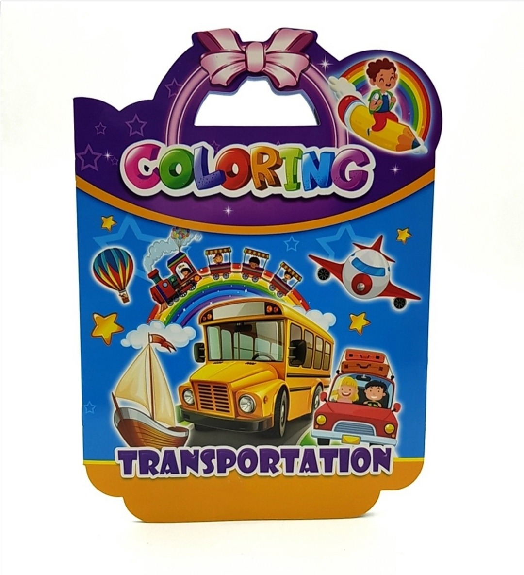 Vehicle Coloring Book: Things That Go Transportation Coloring Book for Kids with Cars, Trucks, Helicopters, Motorcycles, Tractors, Planes, and Trains (Coloring Books for Boys and Girls)