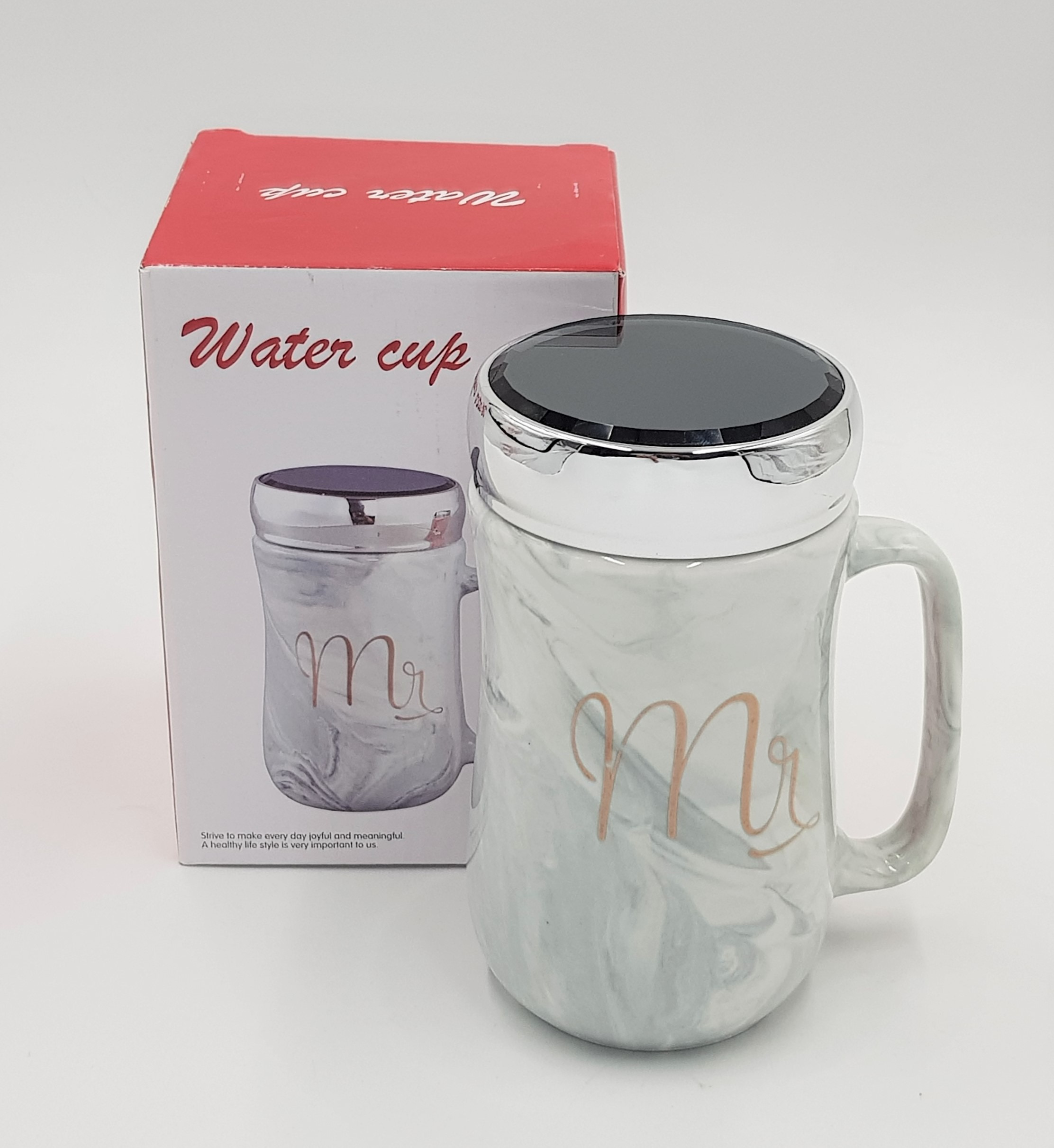 Ceramic Water Mug Letter 450ML