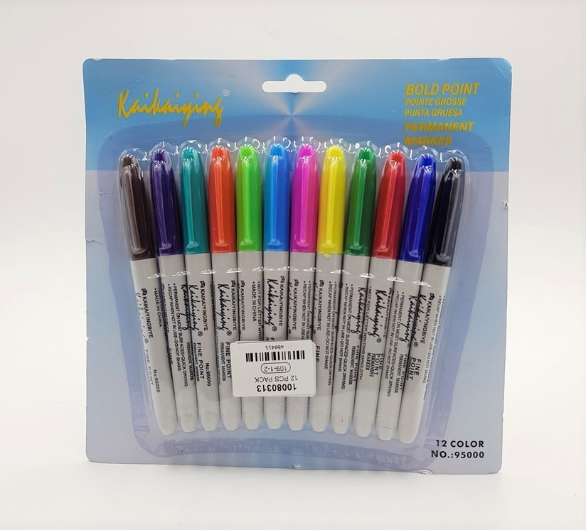 12 Pcs Set Marker Pens Colored