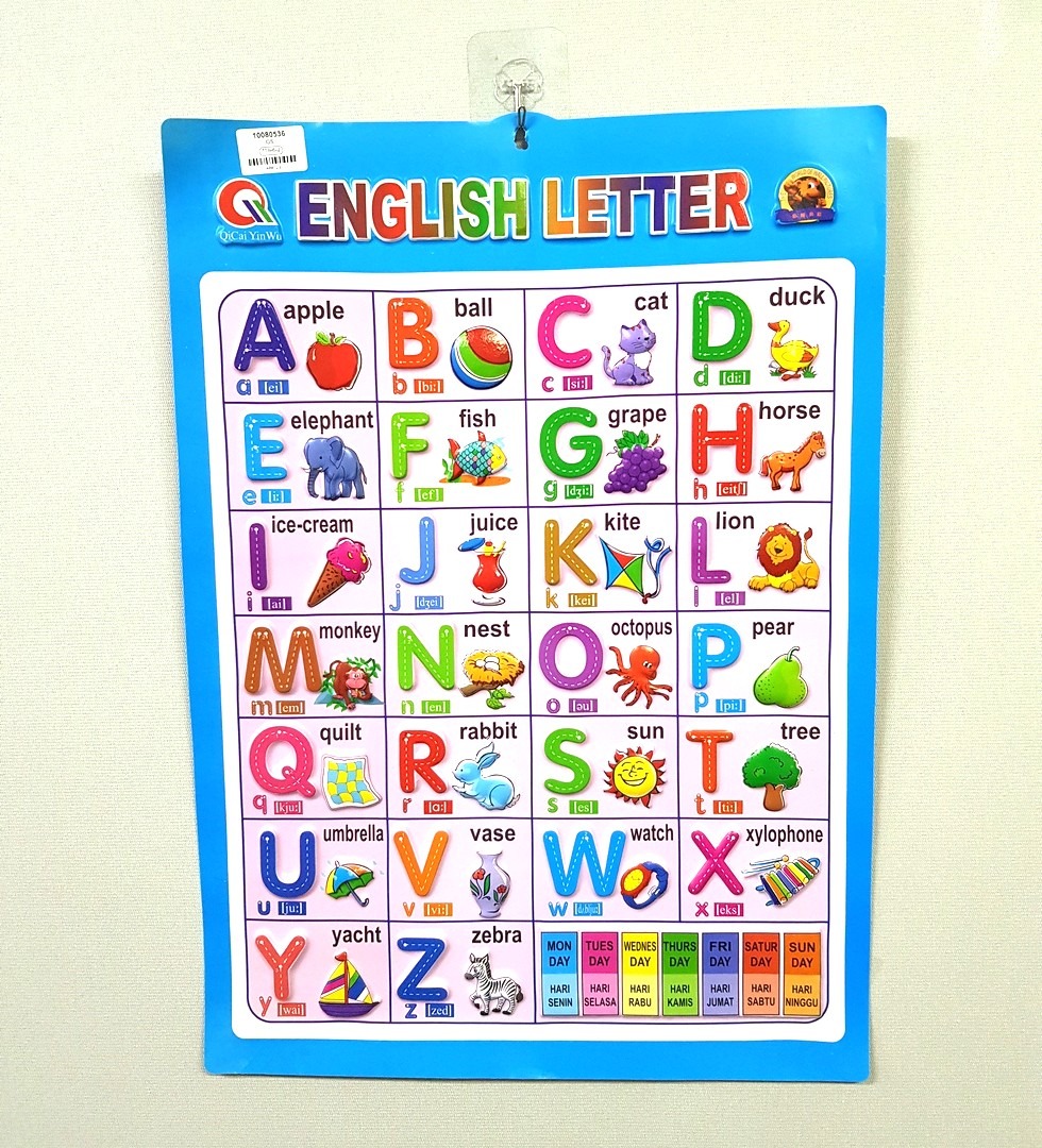 3D English Letter Chart For Study