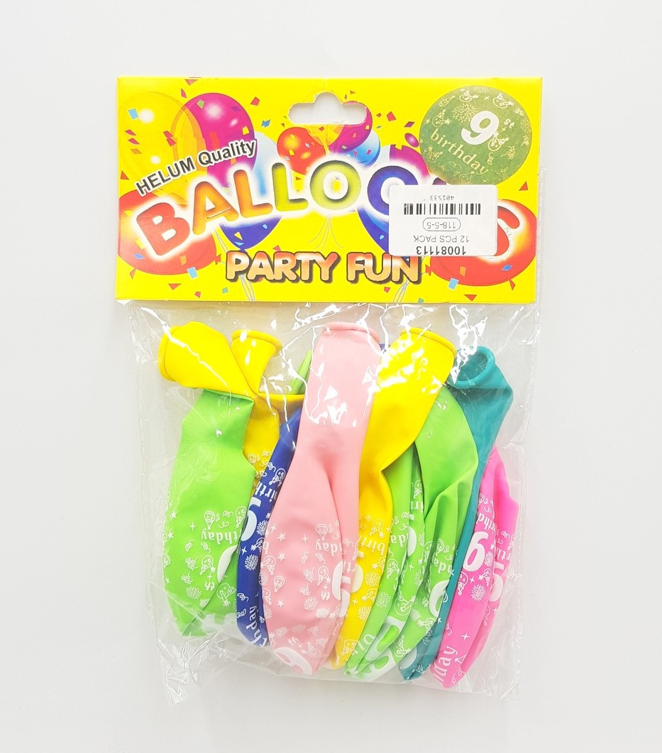 9 Pcs Pack Helium Top Quality Balloons