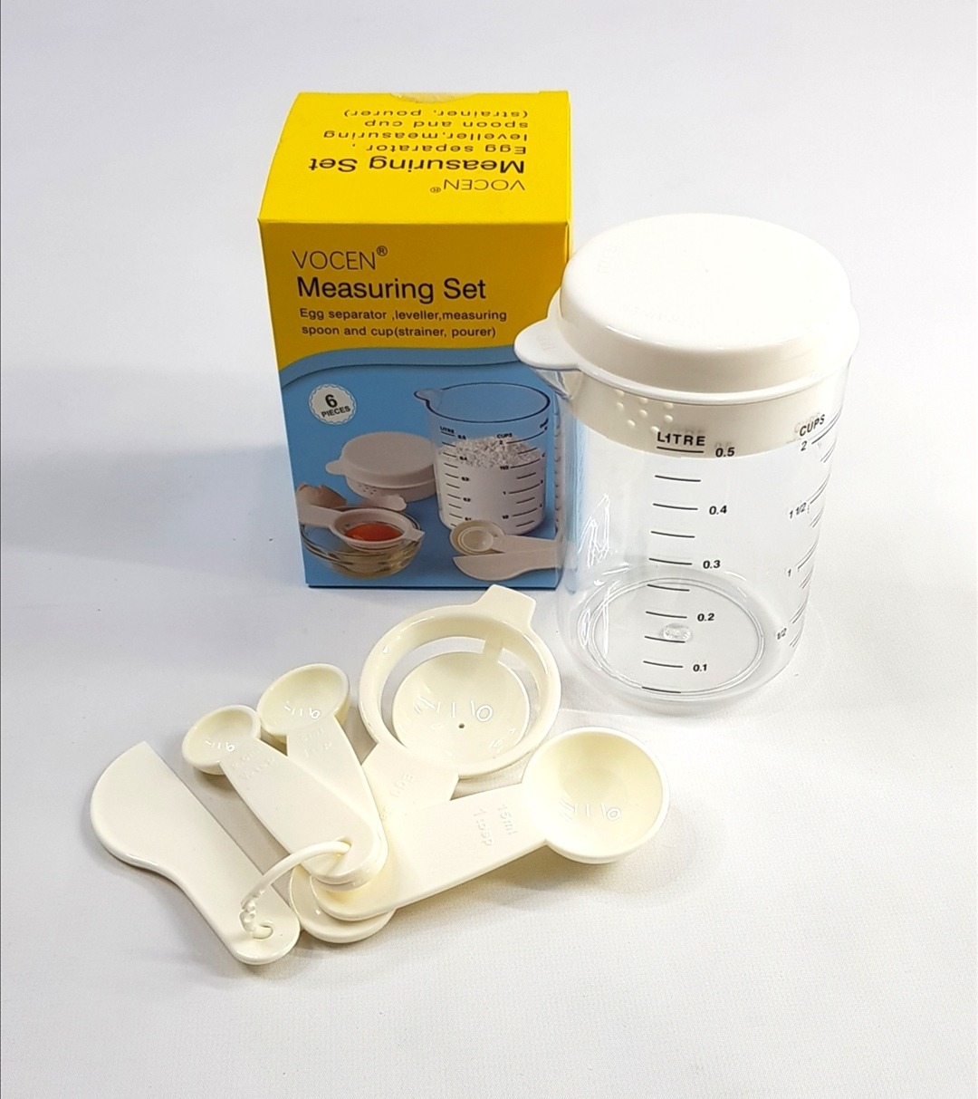Measuring Cup - Set of Spoons, Leveler ,Pourer and Egg separator