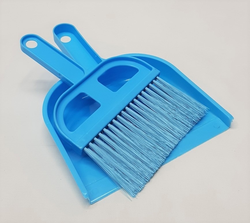 Broom and dust pan Set, Dust Brush and Dust pan Small Set, Hand Brush, Hand Broom, Broom and Dustpan Small Set (Random Color)