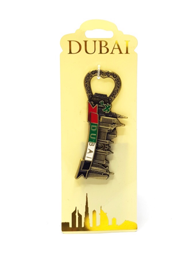 Dubai Bottle Opener 3D Fridge Magnet Metal Strong Souvenir Tourist Gift Magnet Hand Made Craft Home and Kitchen Decoration