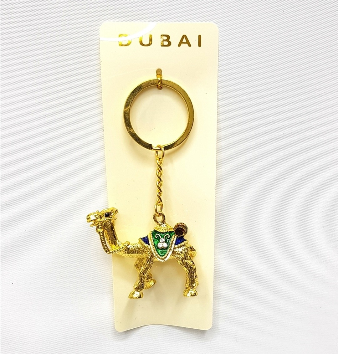 souvenir zinc alloy golden camel keychain