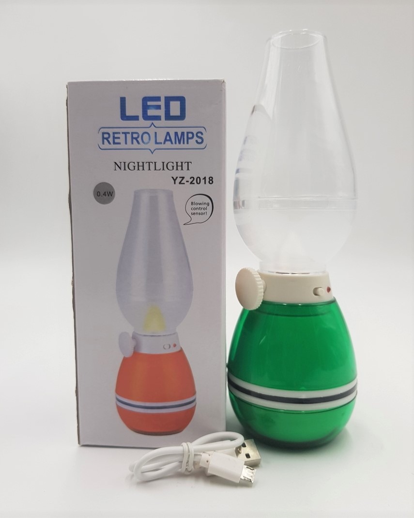 LED Retro Lamp USB Rechargeable Blowing Control Lamp