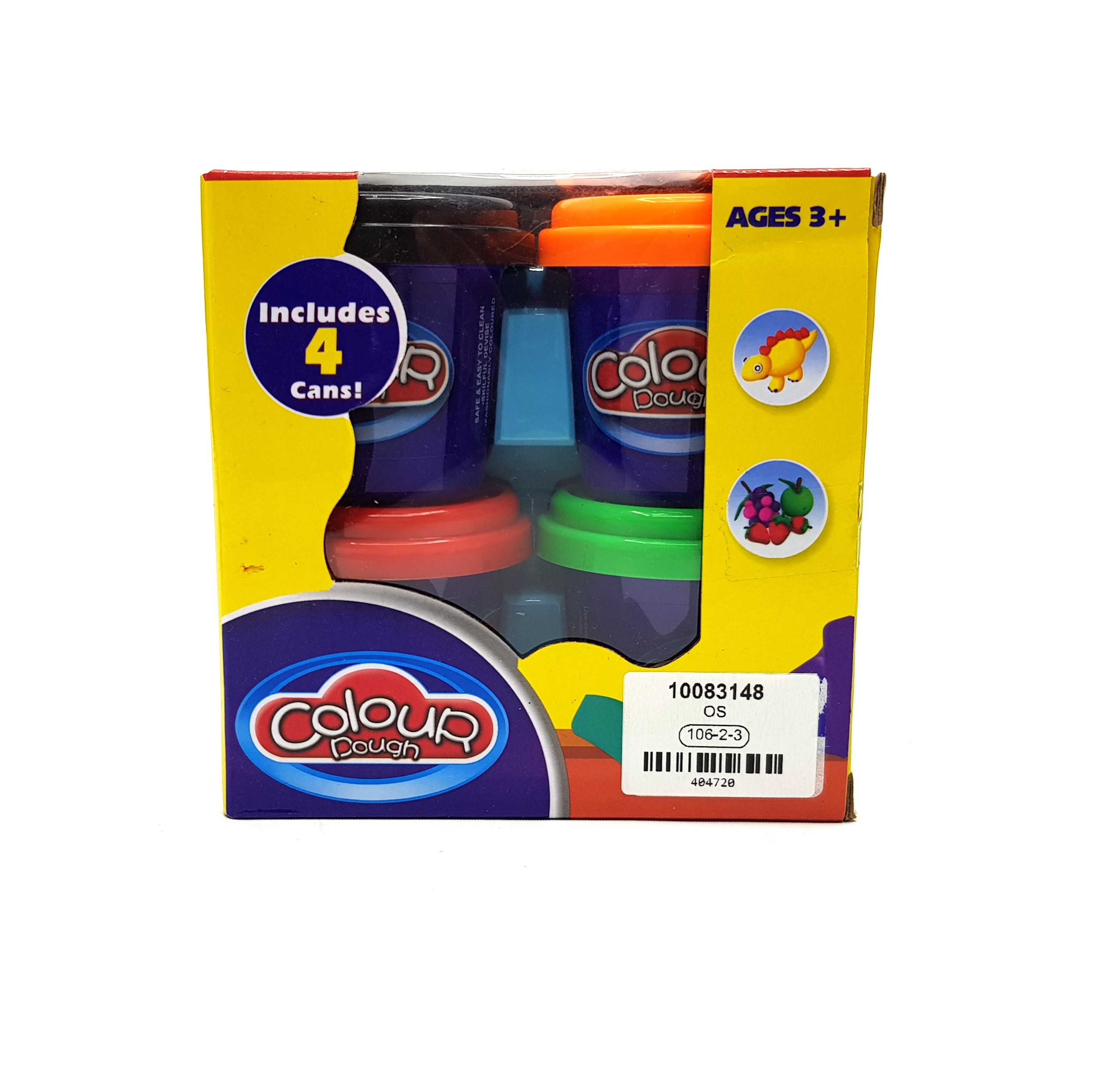 4 Pcs Set Of Colour Dough Cans