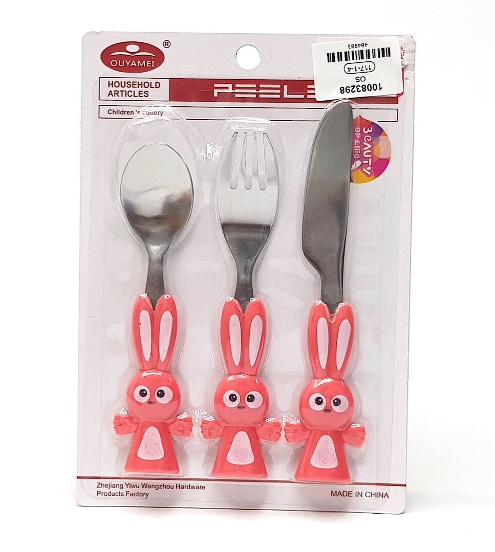 Children's Portable Cutlery 3 Pcs Stainless Steel