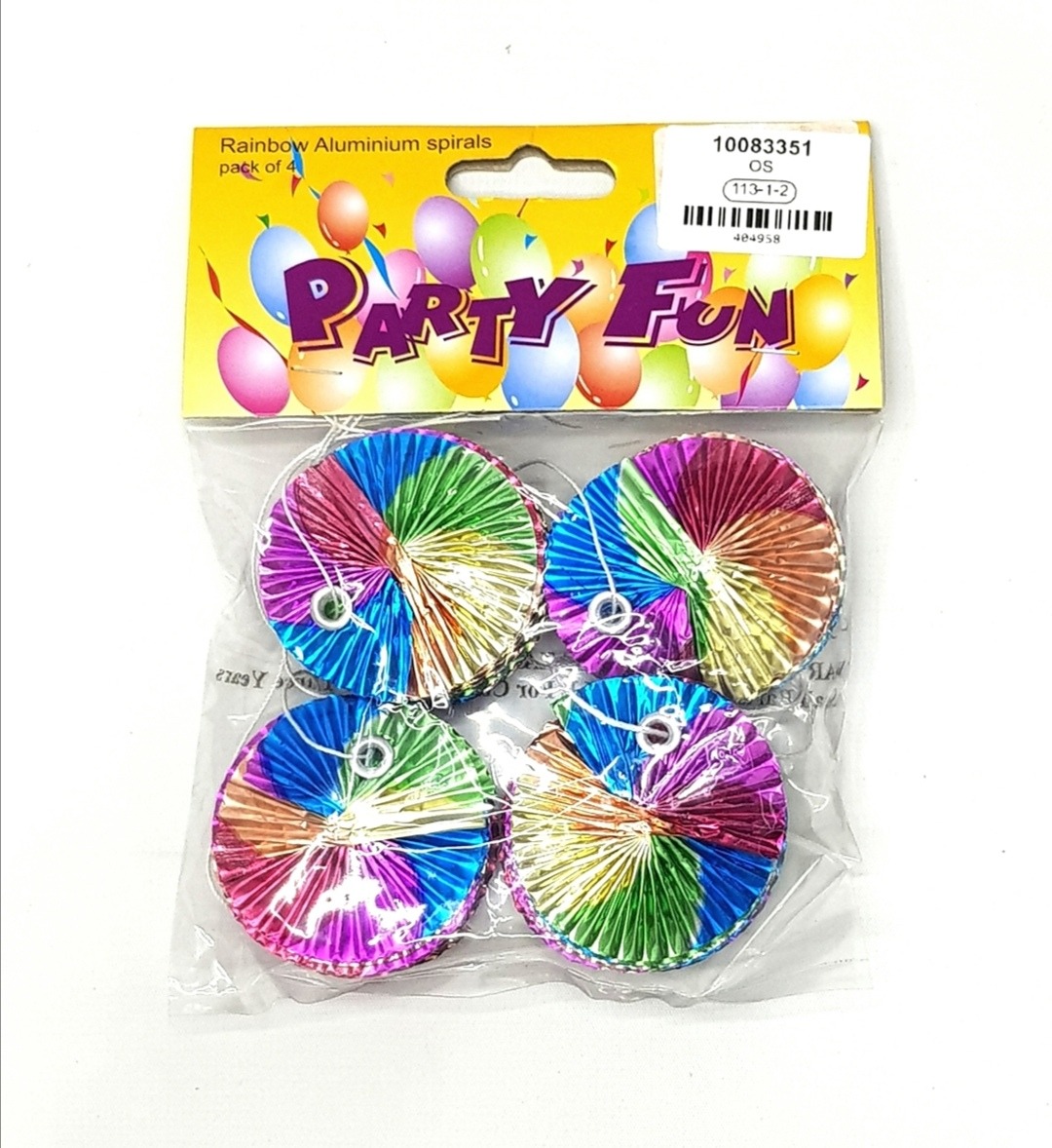 Pcs Pack Party Rainbow Printed Aluminium Spirals