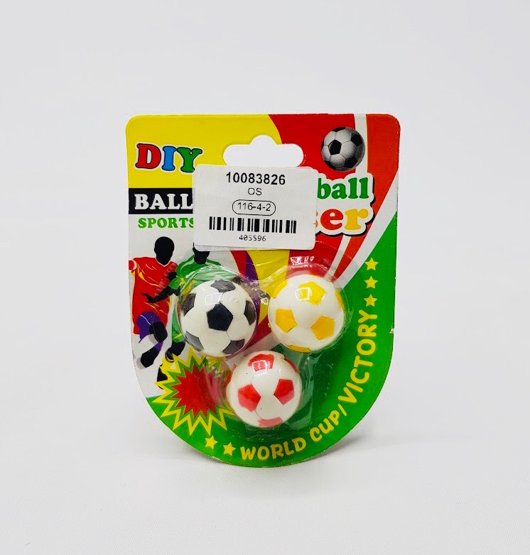 3 pcs Soccer ball eraser