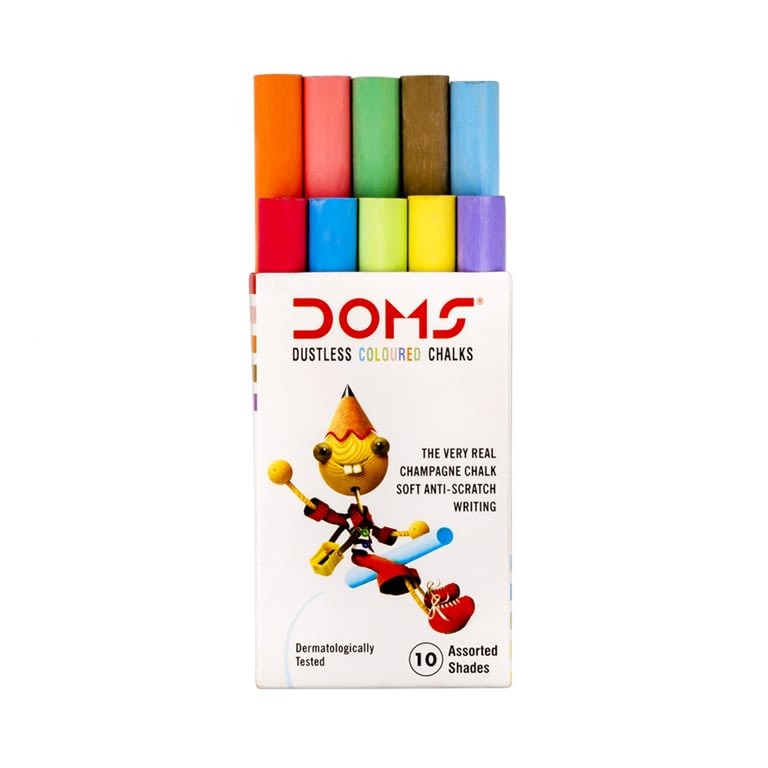 DOMS Colour Chalk (Pack of 10 )