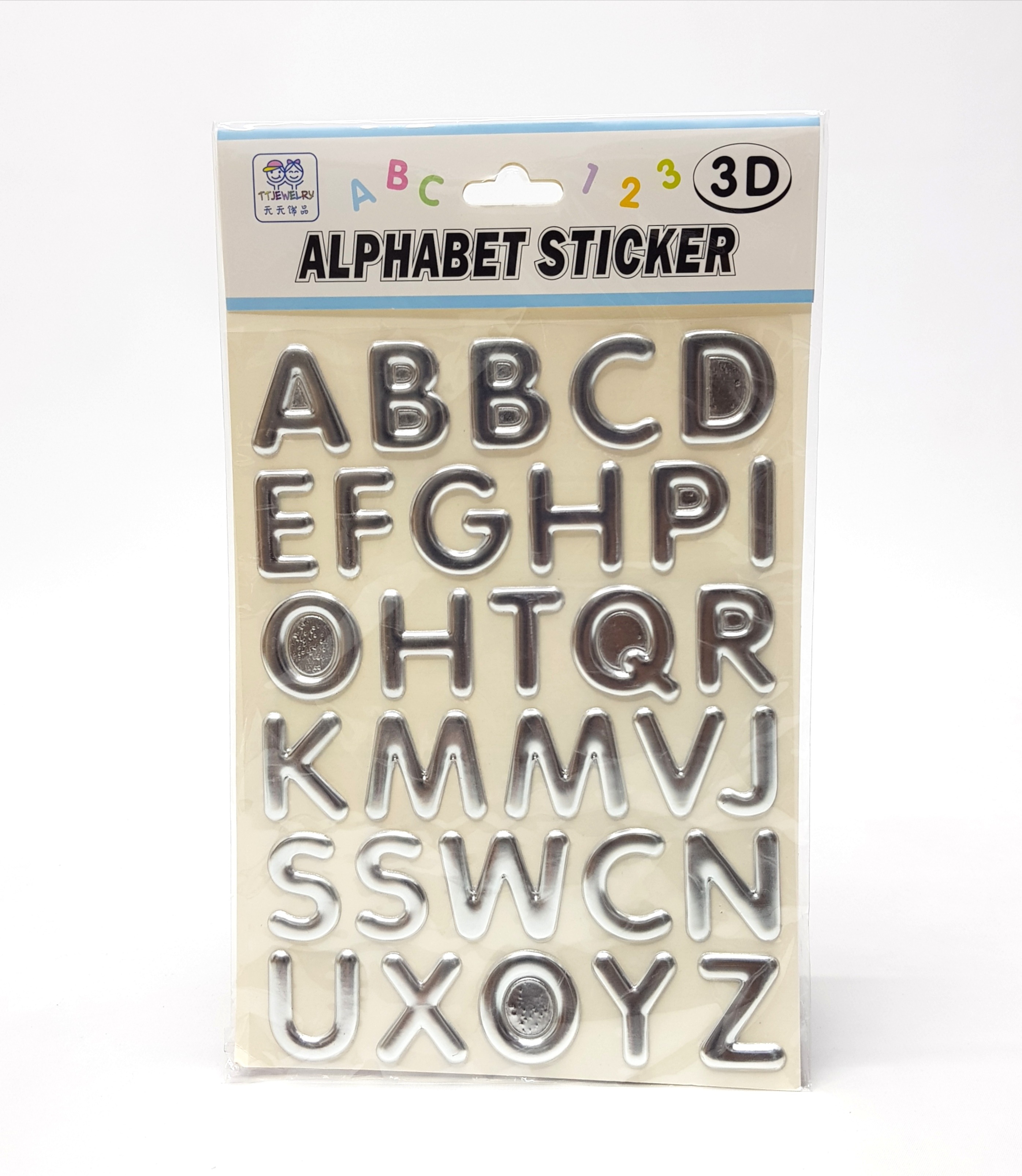 3D Alphabet Sticker