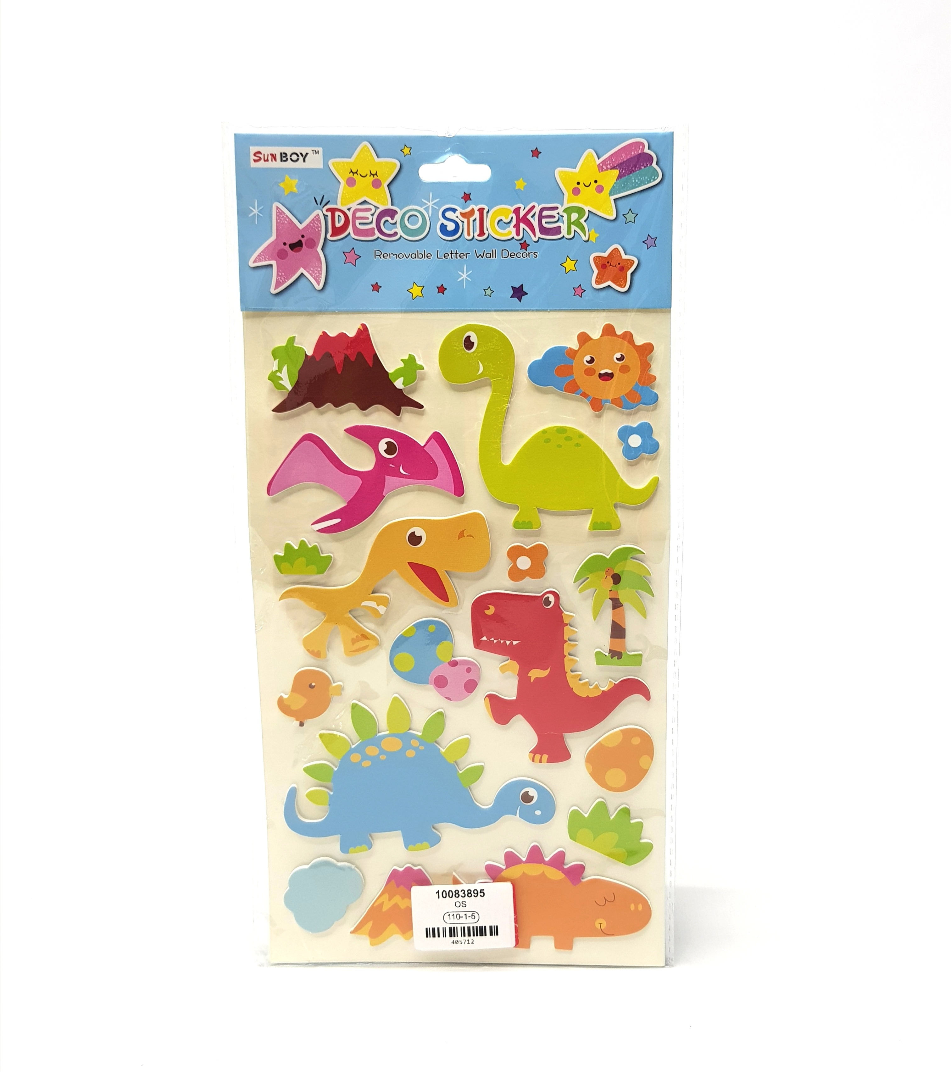 1 Pack of Deco Dinosaur Stickers