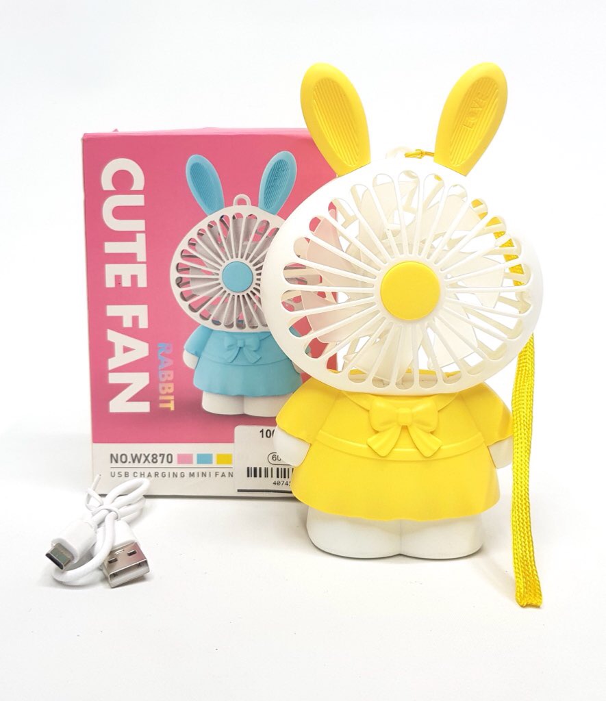 Cute Fan Led Rabbit USB Charging Mini Fan