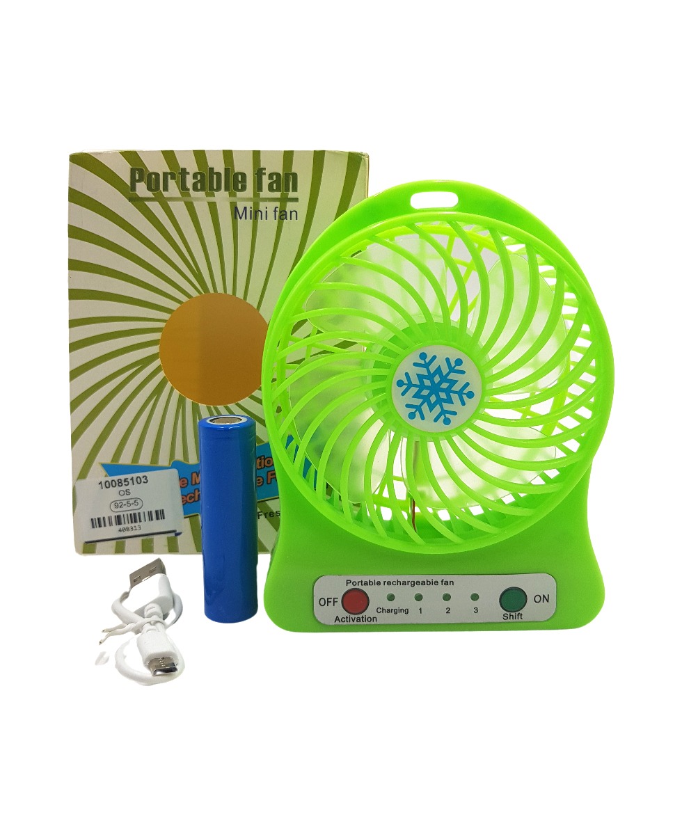 Mini Fan Portable 3 Gear Speed Cooling Fan Mini USB LED Fan Li-ion Rec
