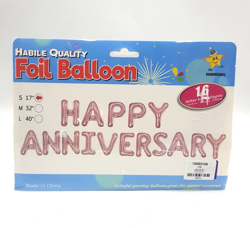 Foil Balloon Happy Anniversary Balloon Banner
