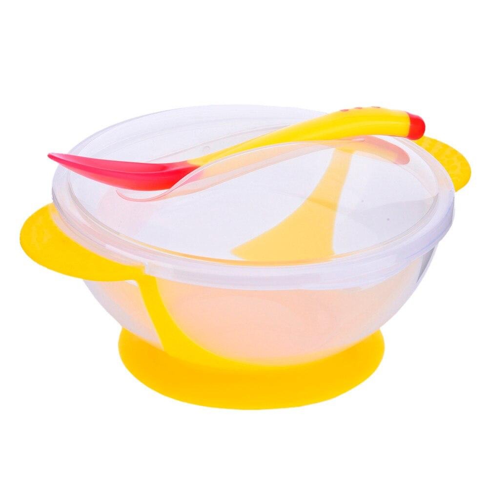 Temperature Sensing Feeding Spoon Child Tableware Food Bowl Learning Dishes