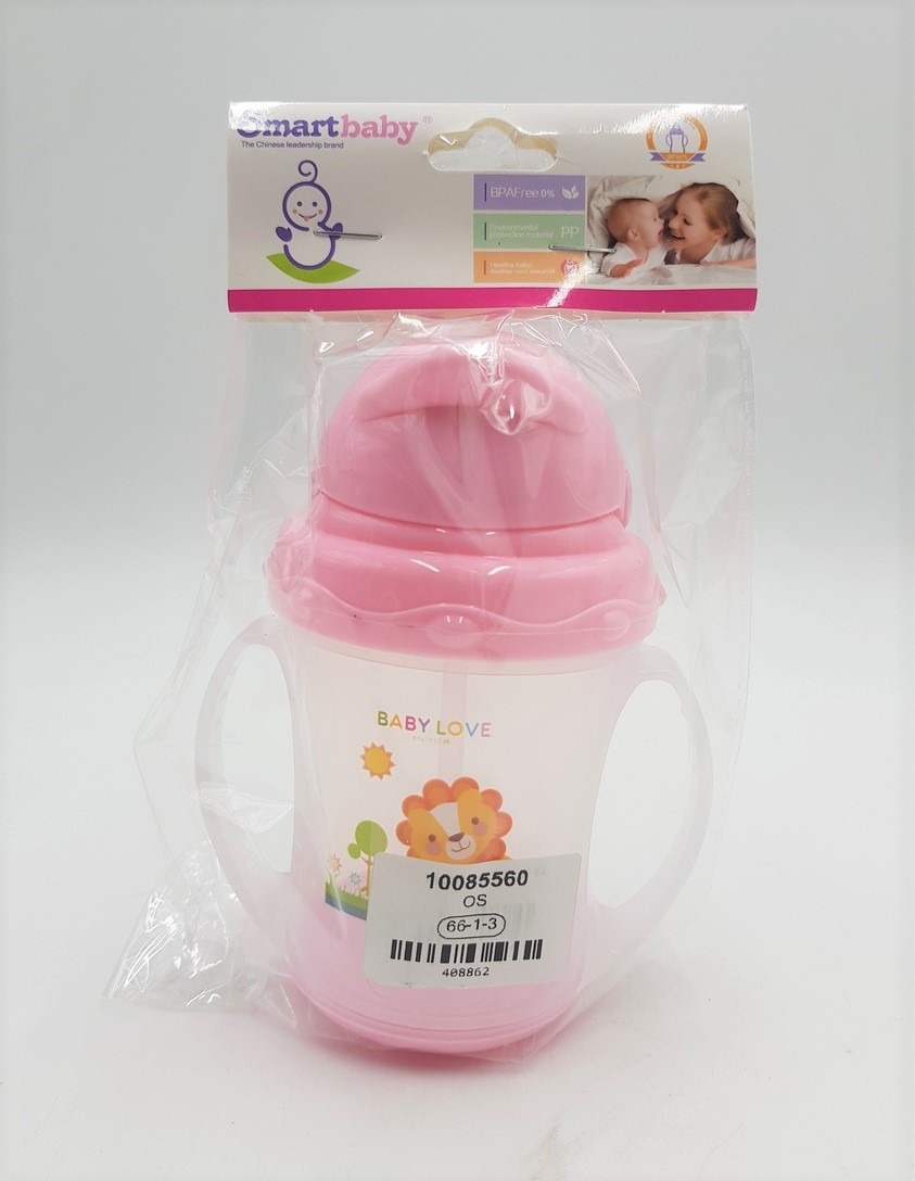 High Quality Unbreakable Plastic Baby Water Sipper Feeder  with Handles Travel Mug Washable Training Cup Learn Drinking