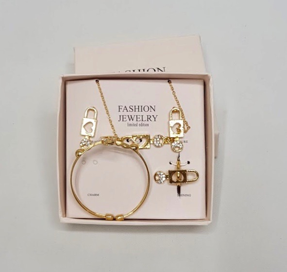 Ladies Jewelry Set Necklace Earring Bracelet Ring Set