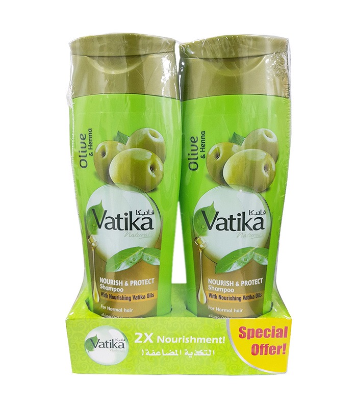 Vatika  Olive & Henna Nourishing And Protect Shampoo 400ml x 2 (CARGO)
