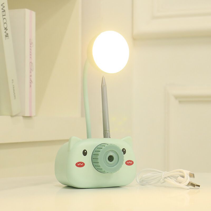 Table Lamp Rechargeable Reading Light Flexible Led Lamp Phone Holder Pencil Cutting Pen Barrel For School Office Home