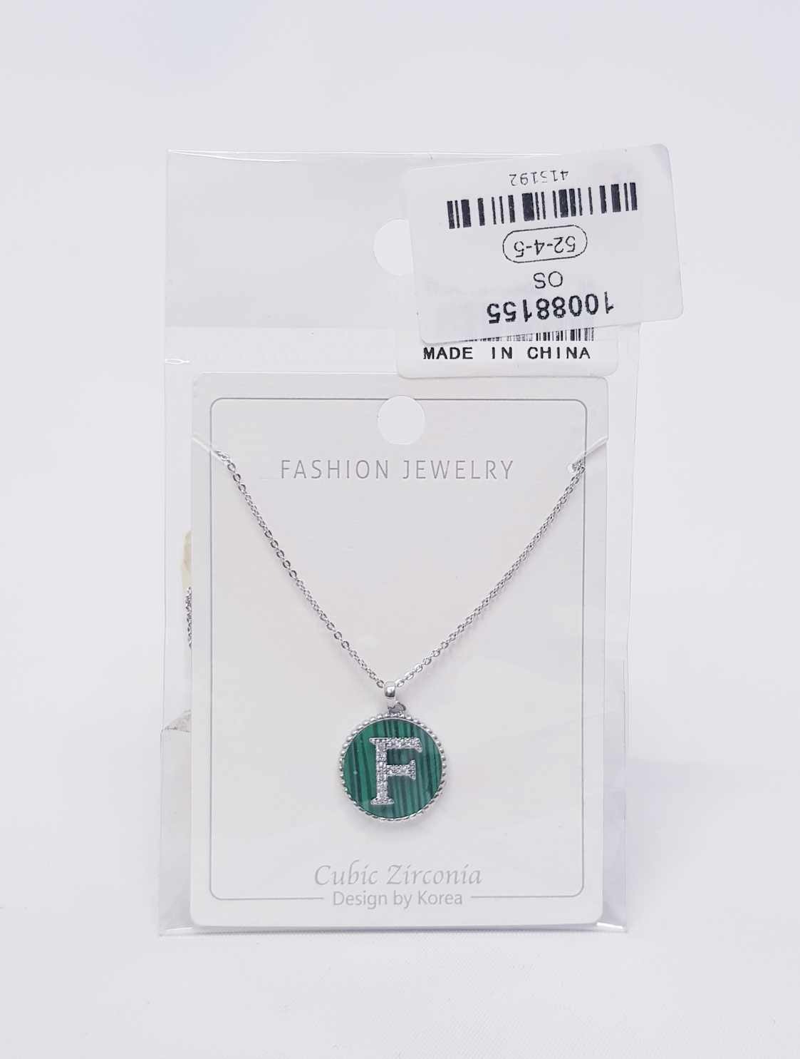 Jewelry set for ladies with the letters F