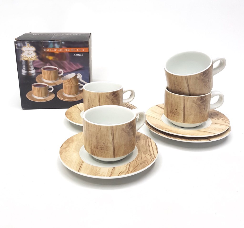 4 Pcs Tea Cup Saucer Set
